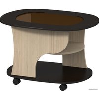 Журнальный столик Премиум СЖ-1 со стеклянной столешницей (венге/ясень шимо светлый)