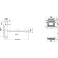 Сифон Wellsee Drainage System 182120001 (сифон, донный клапан, матовый черный)