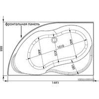 Ванна Aquanet Graciosa 150x90 L