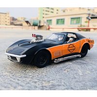 Легковой автомобиль Maisto Harley-Davidson 1970 Corvette 32193 (черный/оранжевый)