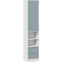 Шкаф-пенал Трия Марли комбинированный (белый/серо-голубой) в Солигорске