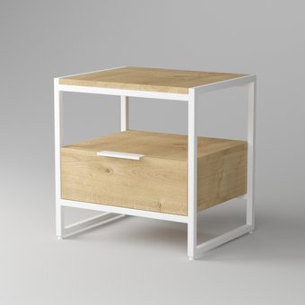 Тумба Дабер 002 ТП2.0.1.14 (белый/дуб гамильтон натуральный)