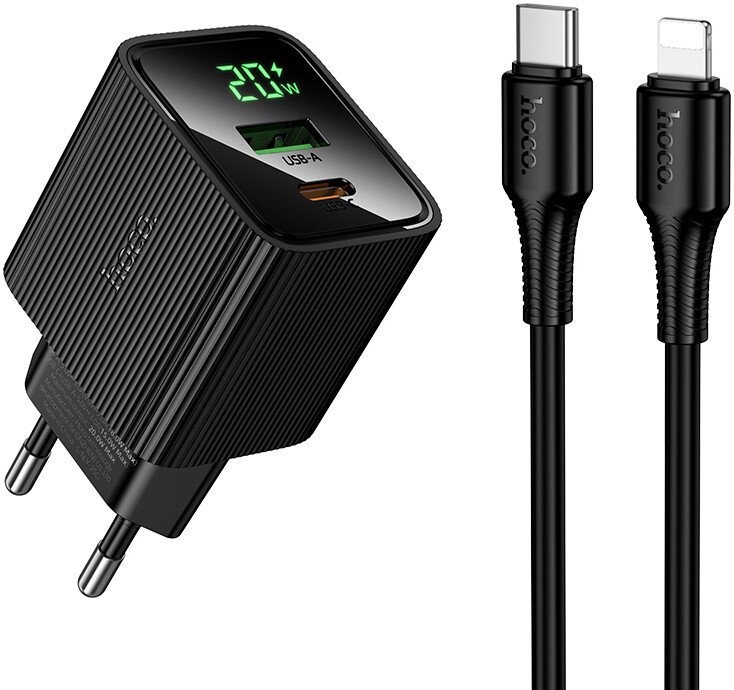 

Сетевое зарядное Hoco CS83A Lightning (черный)