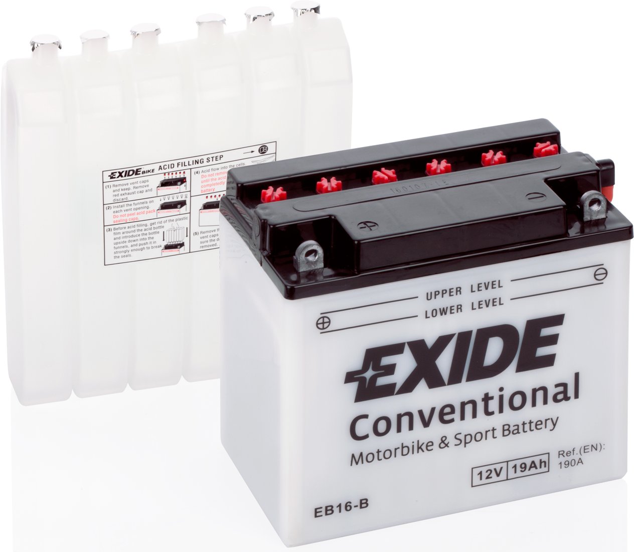 

Мотоциклетный аккумулятор Exide EB16-B (19 А·ч)