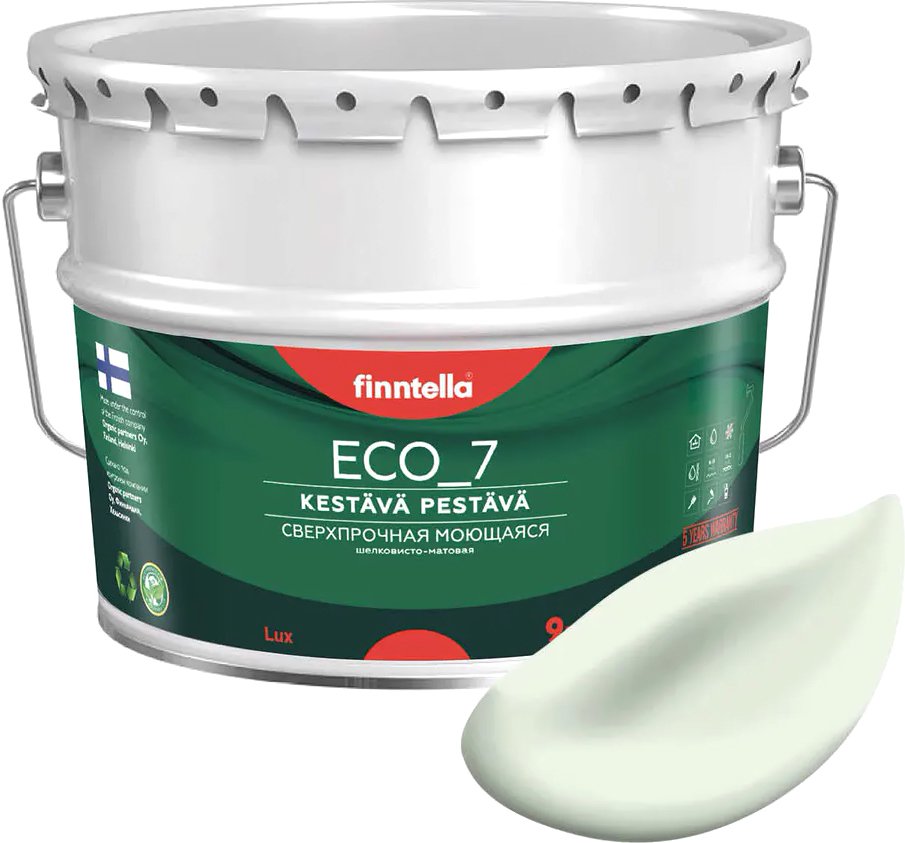 

Краска Finntella Eco 7 Kalpea F-09-2-9-FL029 9 л (бледно-зеленый)