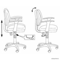 Компьютерное кресло Бюрократ CH-W356AXSN (ткань, пластик, оранжевый)