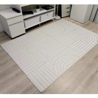 Ковер для жилой комнаты Radjab Carpet Сканди Сизаль Прямоугольник 10946A 12267RK (2.4x3.4, Krem/Krem)