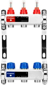 

Запорная арматура Varmega Коллектор для теплого пола с расходомерами VM15103 ВР 1"