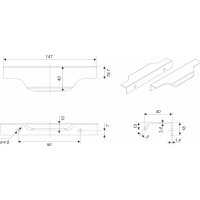 Ручка мебельная Boyard Tera 2.0 RT811SC.1/96/150