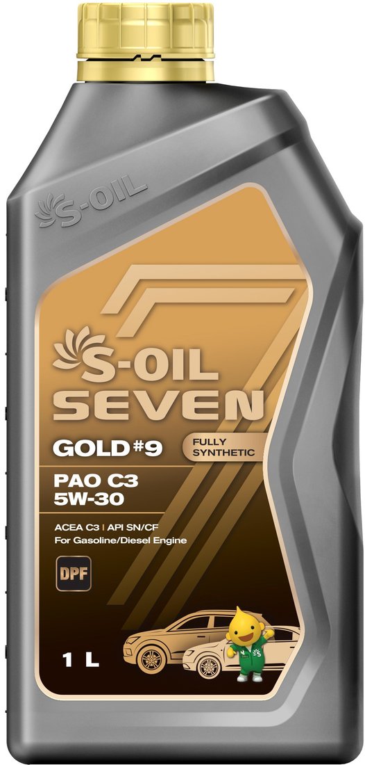 

Моторное масло S-OIL SEVEN GOLD #9 PAO C3 5W-30 1л