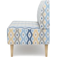 Диван MONOFIX Одос Принт 2-хместный (абстракция голубой/микровелюр)