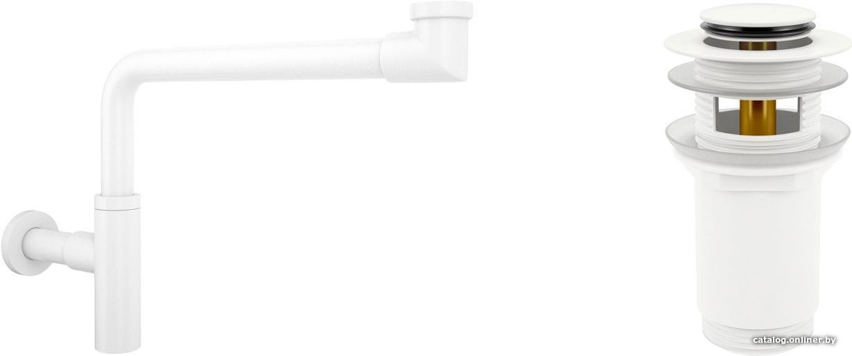 Сифон Wellsee Drainage System 182128001 (сифон, донный клапан, матовый белый)