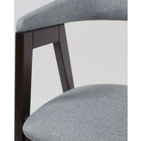 Стул с подлокотниками Оримэкс Лондон (серая рогожка Kiton 06/темный бук)