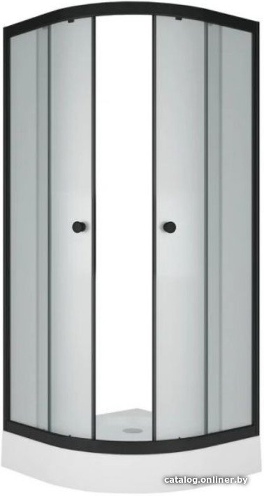 Душевой уголок Метакам Classic Black 80x80 ШПS_013569 (матовое стекло)