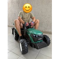 Электротрактор Baby Driver Трактор John Deere с эл. прицепом, лопатой R444 (зеленый)