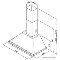 Кухонная вытяжка Smeg KT90BLE