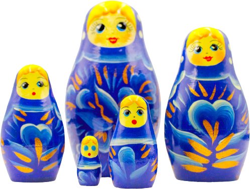 

Развивающая игра Брестская Фабрика Сувениров Синяя с цветами (набор 5 шт)