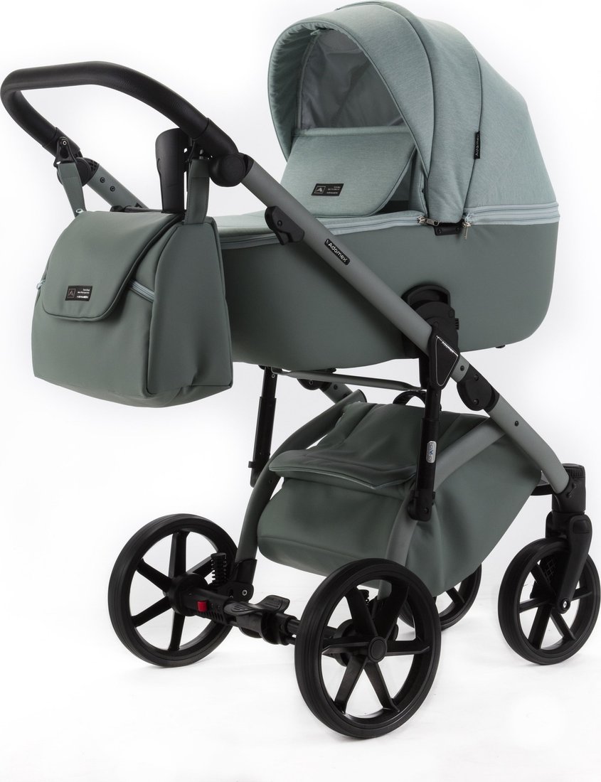 Универсальная коляска Adamex Nola Natura (2 в 1, Mint-8)