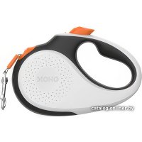 Поводок-рулетка XCHO Лента 5м (S, белый/черный/оранжевый)