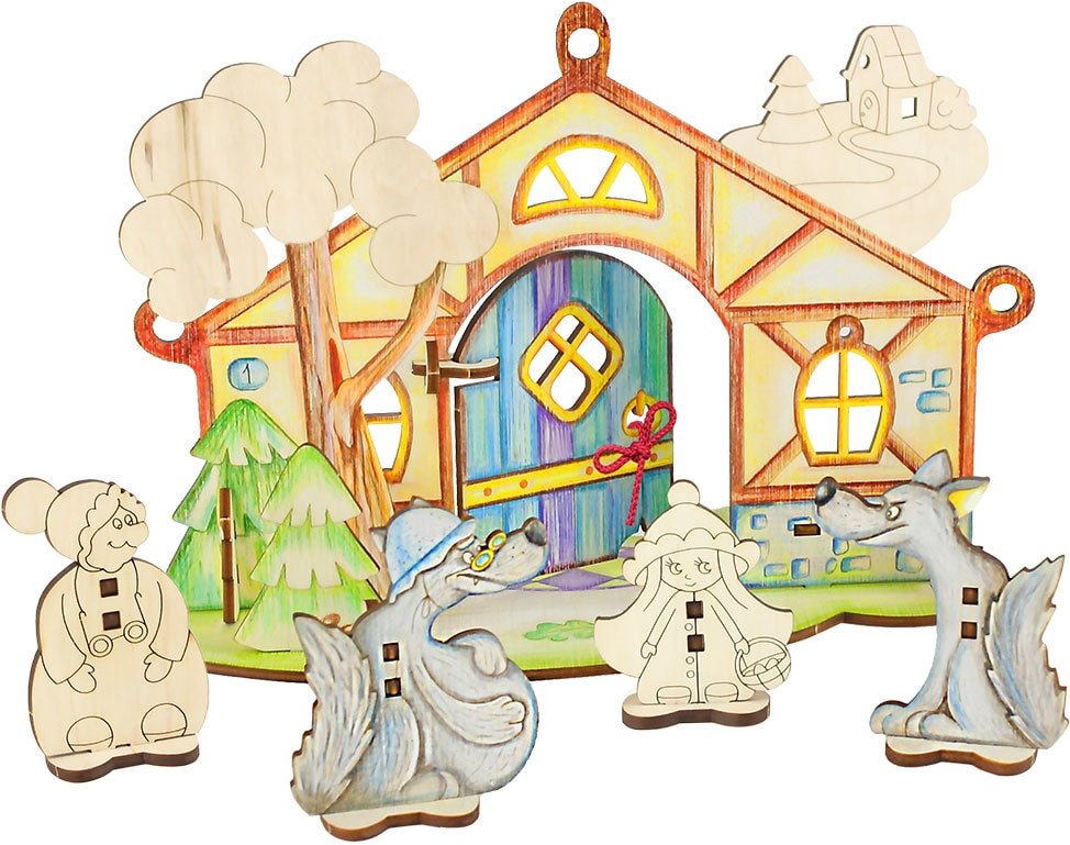 

Конструктор/игрушка-конструктор Woody Детский театр "Красная шапочка" 1393