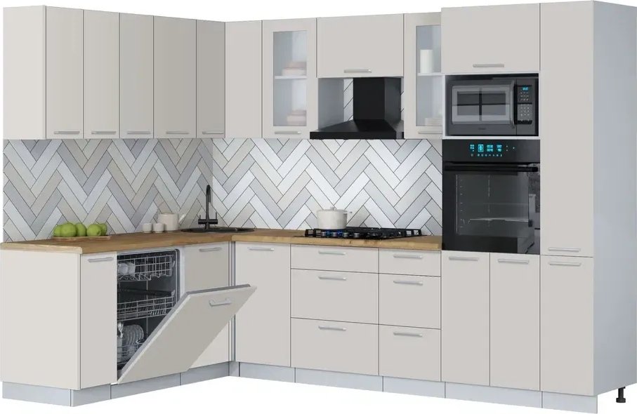 

Готовая кухня Интерлиния Мила Gloss 1.896х2.88 (кашемир/кашемир/дуб бунратти)