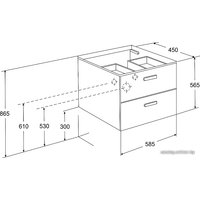  Roca Тумба Victoria Nord 60 ZRU9000028 с умывальником Unik 60 (белый)