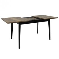 Кухонный стол Виста Сиена-ПУ 78x120/167 (дуб олово/матовый черный)