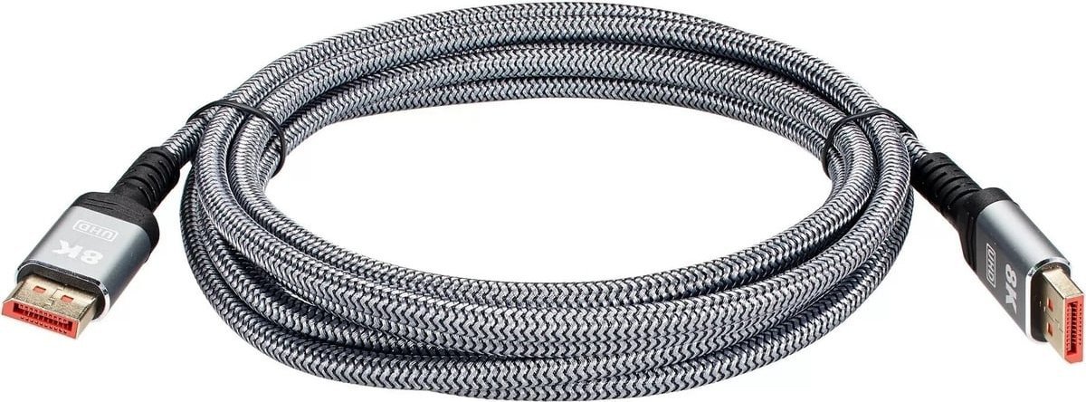 

Кабель AOPEN ACG630-3 DisplayPort - DisplayPort (3 м, серый/черный)