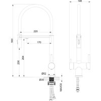 Смеситель Oliveeka 458009 (оружейная сталь)