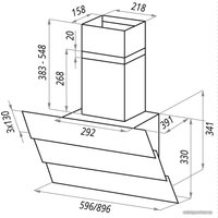 Кухонная вытяжка MAUNFELD Cascada Trio 60 (белый)
