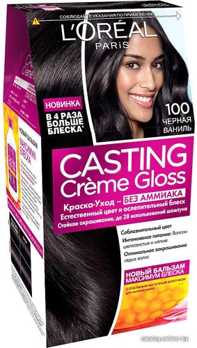 Крем-краска для волос L'Oreal Casting Creme Gloss 100 Черная ваниль