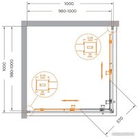 Душевой уголок Cezares RELAX-304-A-2-100-C-CR