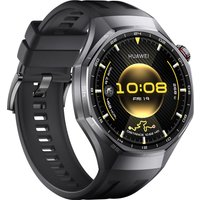 Умные часы Huawei Watch GT 6 Pro 46 мм (черный, с черным силиконовым ремешком, международная версия)