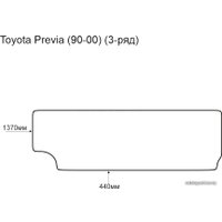 Коврик для салона авто Alicosta Toyota Previa 90-00 3-ряд (ЭВА 6-уг, серый) в Борисове