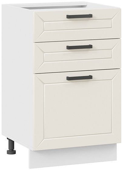 

Шкаф напольный Трия Лорас 1Н5Я3 (белый/холст брюле)