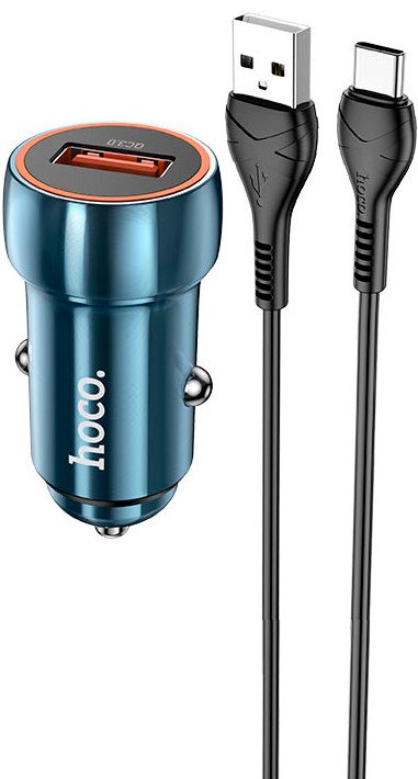 

Автомобильное зарядное Hoco Z46 USB Type-C (синий)