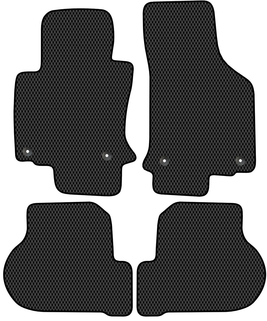 

Комплект ковриков для авто Alicosta Volkswagen Golf V, VI (хэтчбек 5 дв / Mk6, Mk5) 2003 - 2013 (черный, ромб)