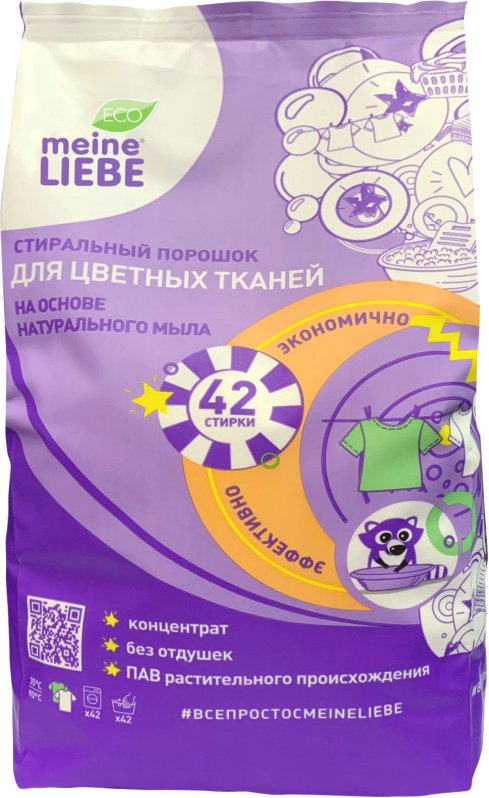 

Стиральный порошок Meine Liebe для цветных тканей 1.5 кг