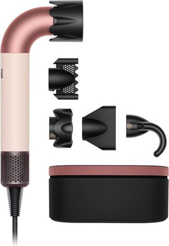 Dyson HD17 Supersonic r Straight+Wavy (с переходником на евровилку, керамический розовый/розовое золото)
