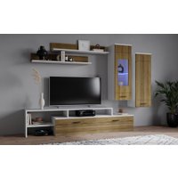 Горка Интерлиния Neo-7 с подсветкой (белый/дуб вотан)