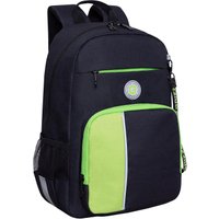 Школьный рюкзак Grizzly RB-355-2 (черный/салатовый)