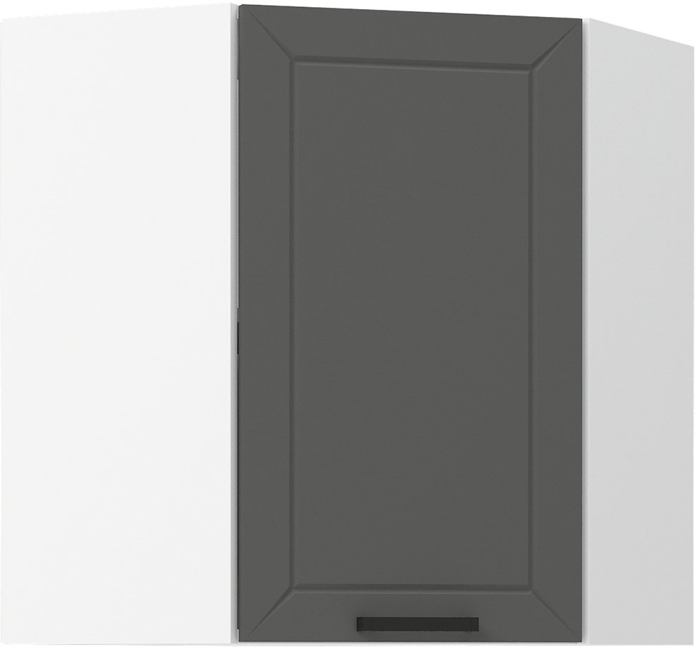 

Шкаф навесной Mio Tesoro Альфа ШВУ 600 угловой (белый/холст вулкан)