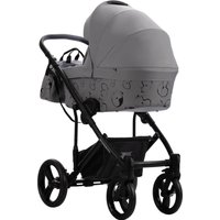 Универсальная коляска BEBETTO Magnum Light SE 2в1 (07, светло-серый/черная рама)