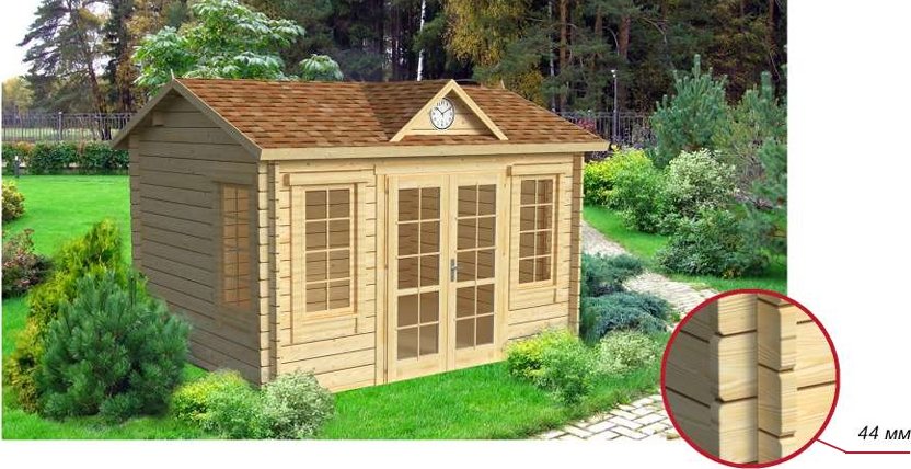 Садовый домик Vi Lario Clockhouse 4x3-44 (с полом)