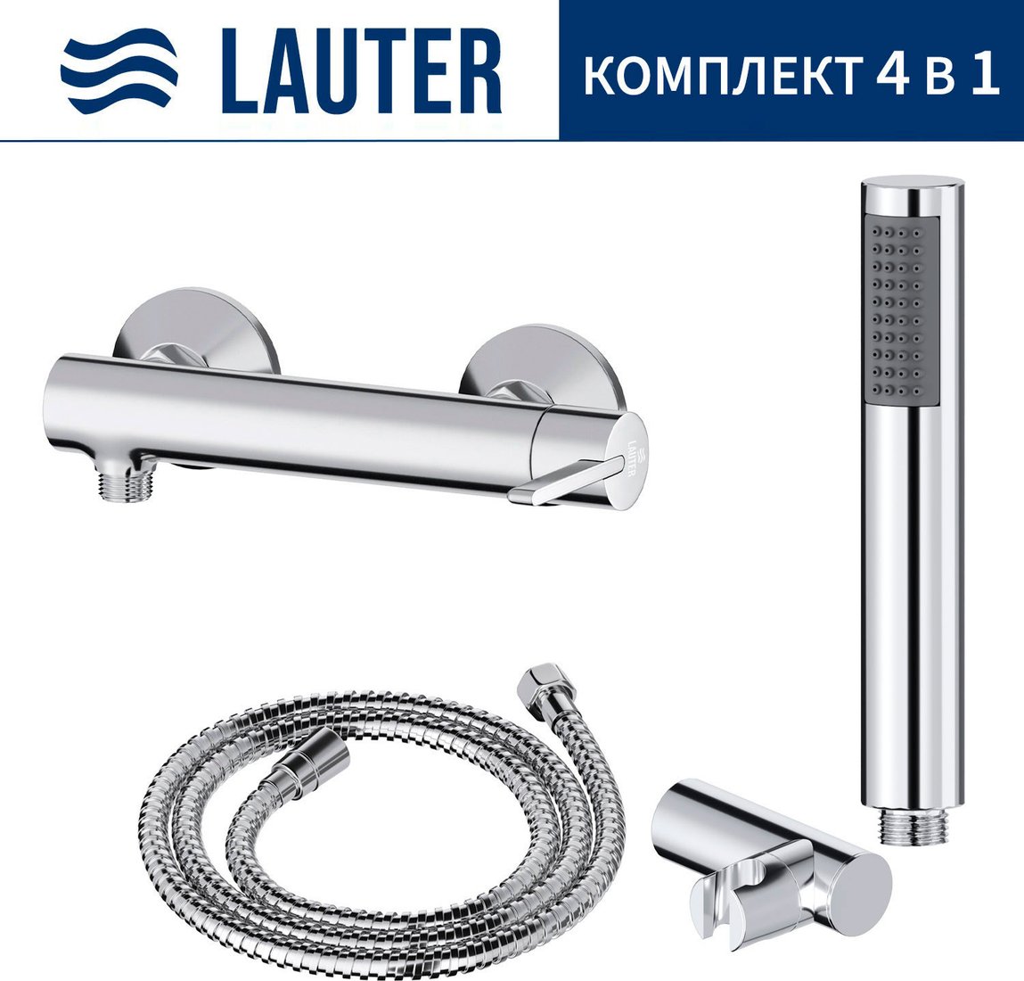 Смеситель Lauter Velvet 21СК9696С + 21СКFG80101C + 21S10048 + 21CKFS90120