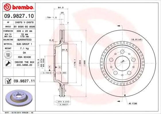 

Brembo 09982711