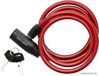 Тросовый велосипедный замок Vinca Sport красный [102.102]