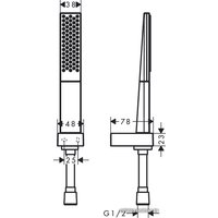 Душевой гарнитур  Hansgrohe Rainfinity 100 1jet 26856000