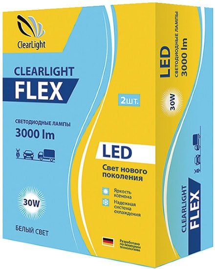 

Светодиодная лампа Clear Light Flex H7 3000Lm 2шт