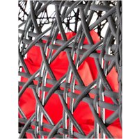 Подвесное кресло M-Group Для двоих Люкс 11510406 (черный ротанг/красная подушка)